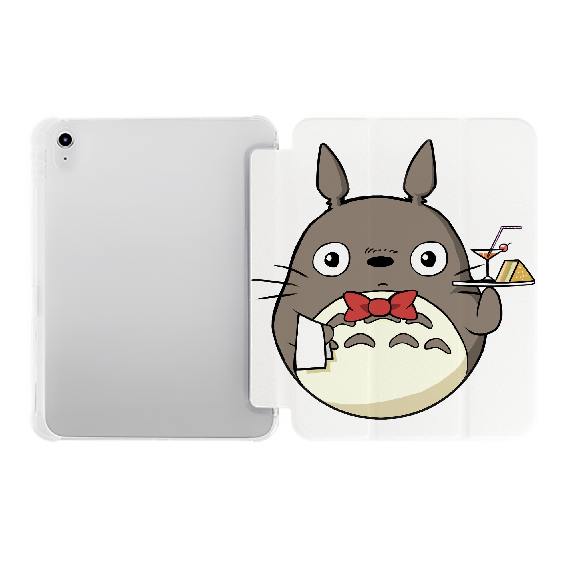 （画像用） となりのトトロ 草壁メイ 草壁サツキ My Neighbor Totoro Satsuki Kusakabe Mei Kusakabe IPad ケース ペン収納付き 三つ折りスタンド PUレザー×シリコン 対応機種9.5/10.5/10.9インチ